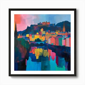 Abstract Travel Collection Edinburgh Scotland 1 Art Print