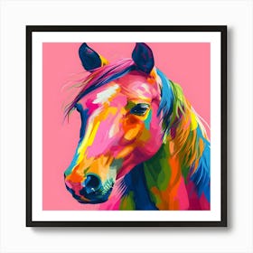 Colorful Horse Painting Art Print