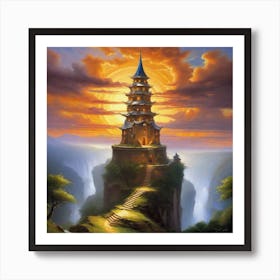 Chinese Temple 1 Art Print