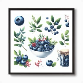 Blueberry 2 Art Print