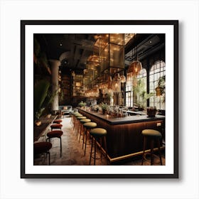 Bar Interior In New York City Art Print