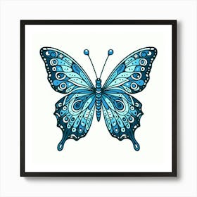 Blue Butterfly 1 Art Print