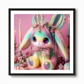 Rainbow Bunny Art Print