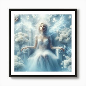 Angel In The Throne Art Print