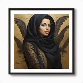 Muslim Woman With Wings Art Print