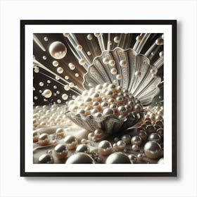 Pearls In A Shell 1 Art Print