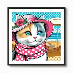 Feline Cat Creative Artwork Illustration 132 Art Print