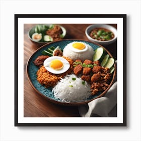 Feast of Flavors: Authentic Nasi Lemak Experience Art Print