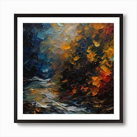 Rainy day Abstract Painting Art Print