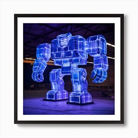 Robot Sculpture Art Print