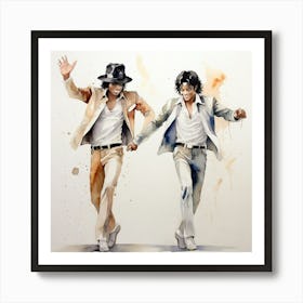 Michael Jackson And Michael Jackson Art Print