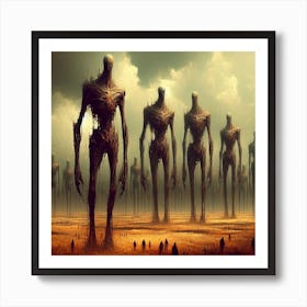 Aliens In The Desert Art Print