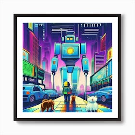 Robot Boy Art Print