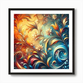 Abstract Floral Painting 20 Art Print