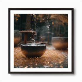 Water Splashing In A Bowl Art Print