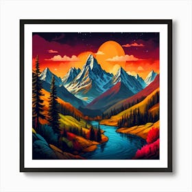 Landscape Painting Art Print