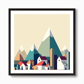 Mountain Village Art Print