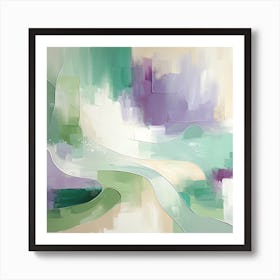 Abstract Purple Bloom Art Print