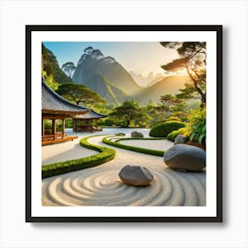 Asian Garden Art Print