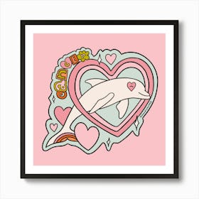 Cancer Zodiac Dolphin Art Print