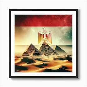 Egyptian Flag Art Print