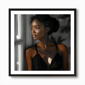 Beautiful Black Woman Art Print