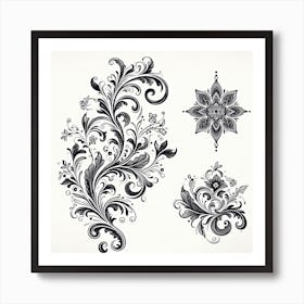 Ornate Floral Design 25 Art Print