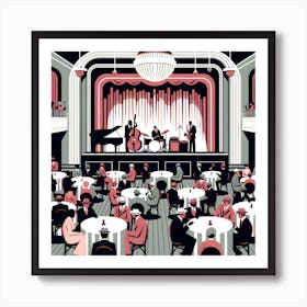 Jazz At The Jazz Club Art Print