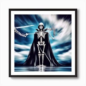 Skeleton With Sword 13 Art Print