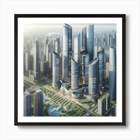 Futuristic Skyscraper Art Print