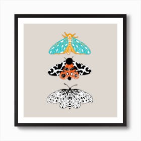 Three Moths Art Print