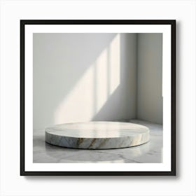 Round Marble Table 6 Art Print