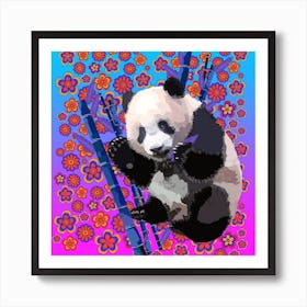 Panda Square Art Print