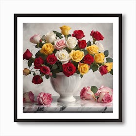 Still life, Roses Art Print