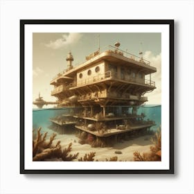 Underwater House 3 Art Print