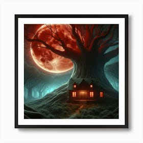 Haunted House In The Woods 1 Art Print