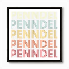 Penndel Pennsylvania Penndel Pa Retro Vintage Text Art Print