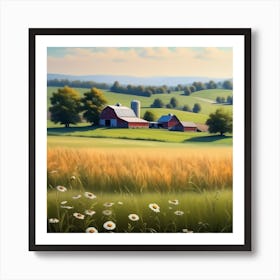 Farm In The Countryside 29 Art Print