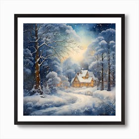 Pastel Glow Yuletide Charm 1 Art Print