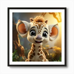 Cute Giraffe 13 Art Print