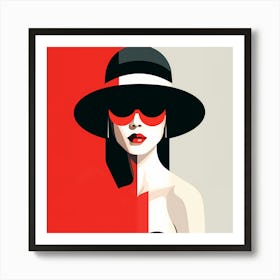 In RED Art Print