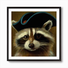 Pirate Hat Raccoon Art Print