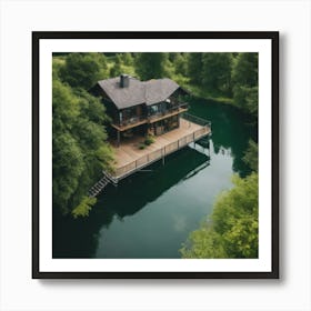 House On A Lake 2 Art Print