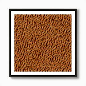 Abstract Stripes - Orange, A Seamless Pattern, Flat Art, 183 Art Print