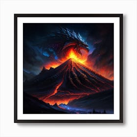 Dragon On A Mountain Art Print