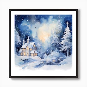 Winter Wonders Watercolor Art Print