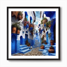 462697 A Creative Image Of The Moroccan City Of Chefchaou Xl 1024 V1 0 Art Print