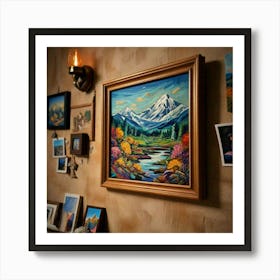 Mountain Landscape Painting 3 Art Print