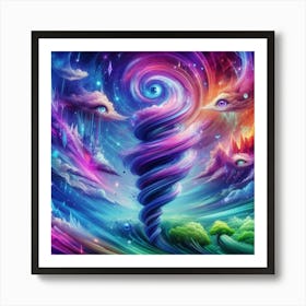 Psychedelic Spiral Art Print