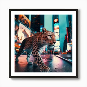 Times Square kitty Art Print